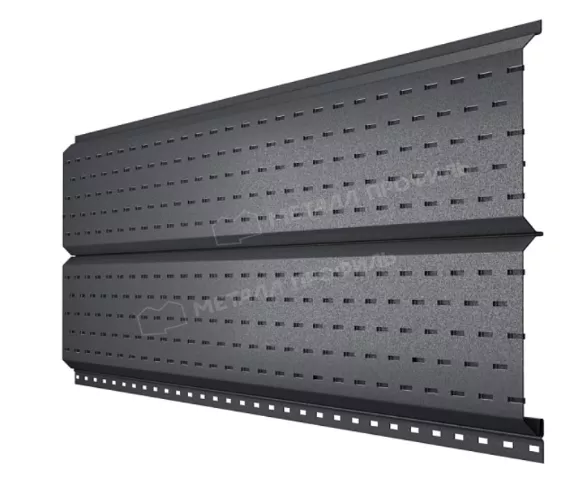 Софит Lбрус-15x240 перфорированный Металл Профиль Matt MP 0,5 RAL 7024