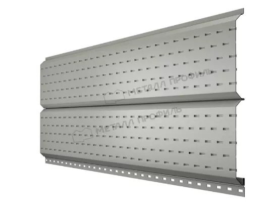 Софит Lбрус-15x240 перфорированный Металл Профиль PE 0,45 RAL 9002