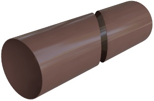 Труба водосточная с муфтой L=3000 Элит Альта-Профиль коричневый